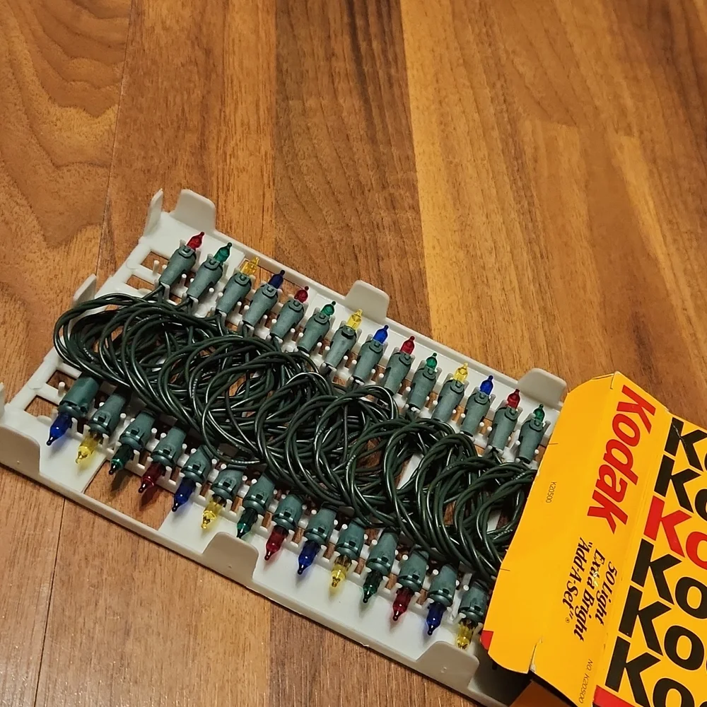 Kodak Vintage Color of Christmas Boxed Set of 50 Colored String Lights